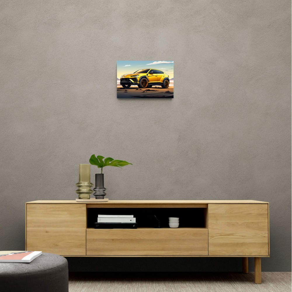 Lamborghini Urus Cartoon Style Wall Art