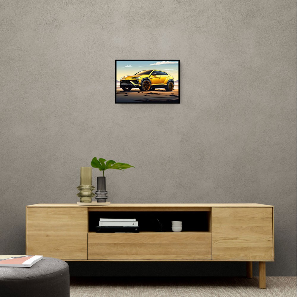 Lamborghini Urus Cartoon Style Wall Art