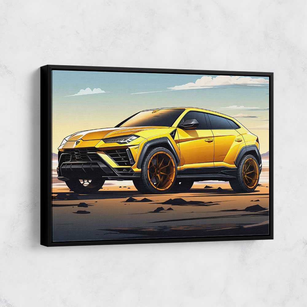 Lamborghini Urus Cartoon Style Wall Art