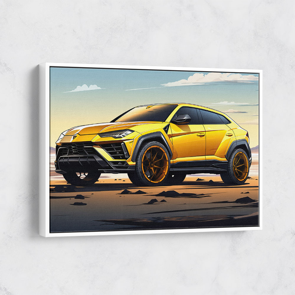 Lamborghini Urus Cartoon Style Wall Art