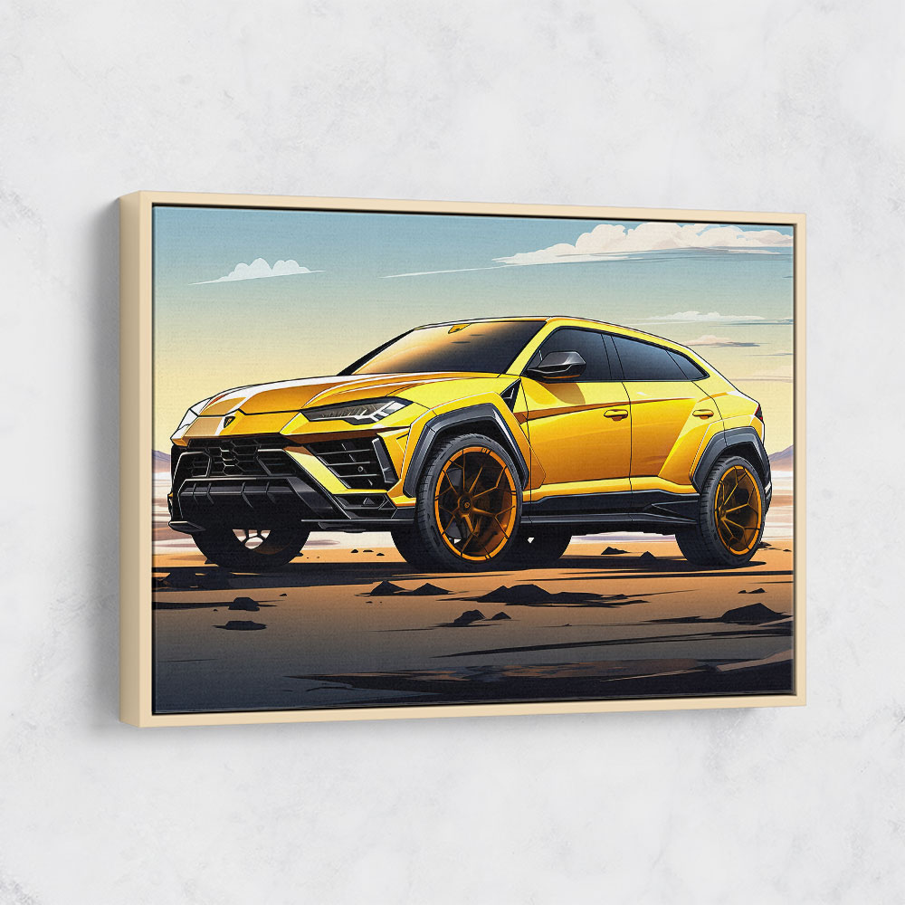 Lamborghini Urus Cartoon Style Wall Art