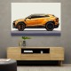 Lamborghini Urus Yellow Sketch Wall Art