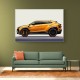 Lamborghini Urus Yellow Sketch Wall Art