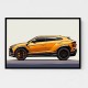 Lamborghini Urus Yellow Sketch Wall Art