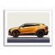 Lamborghini Urus Yellow Sketch Wall Art