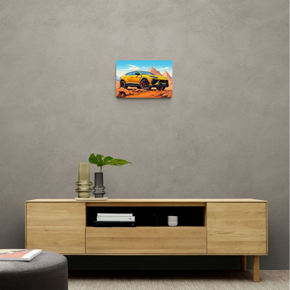 Lamborghini Urus Cartoon Style 2 Wall Art