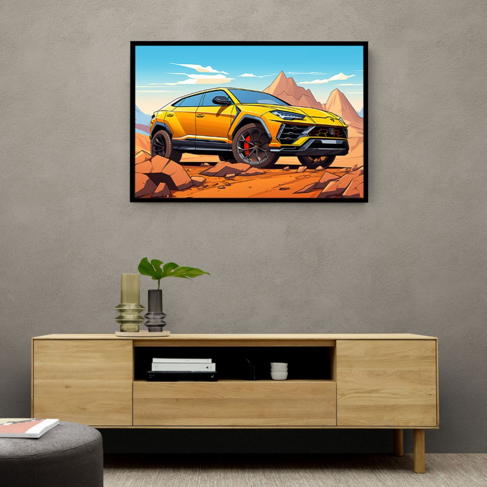 Lamborghini Urus Cartoon Style 2 Wall Art Lamborghini Urus Cartoon Style 2 Wall Art