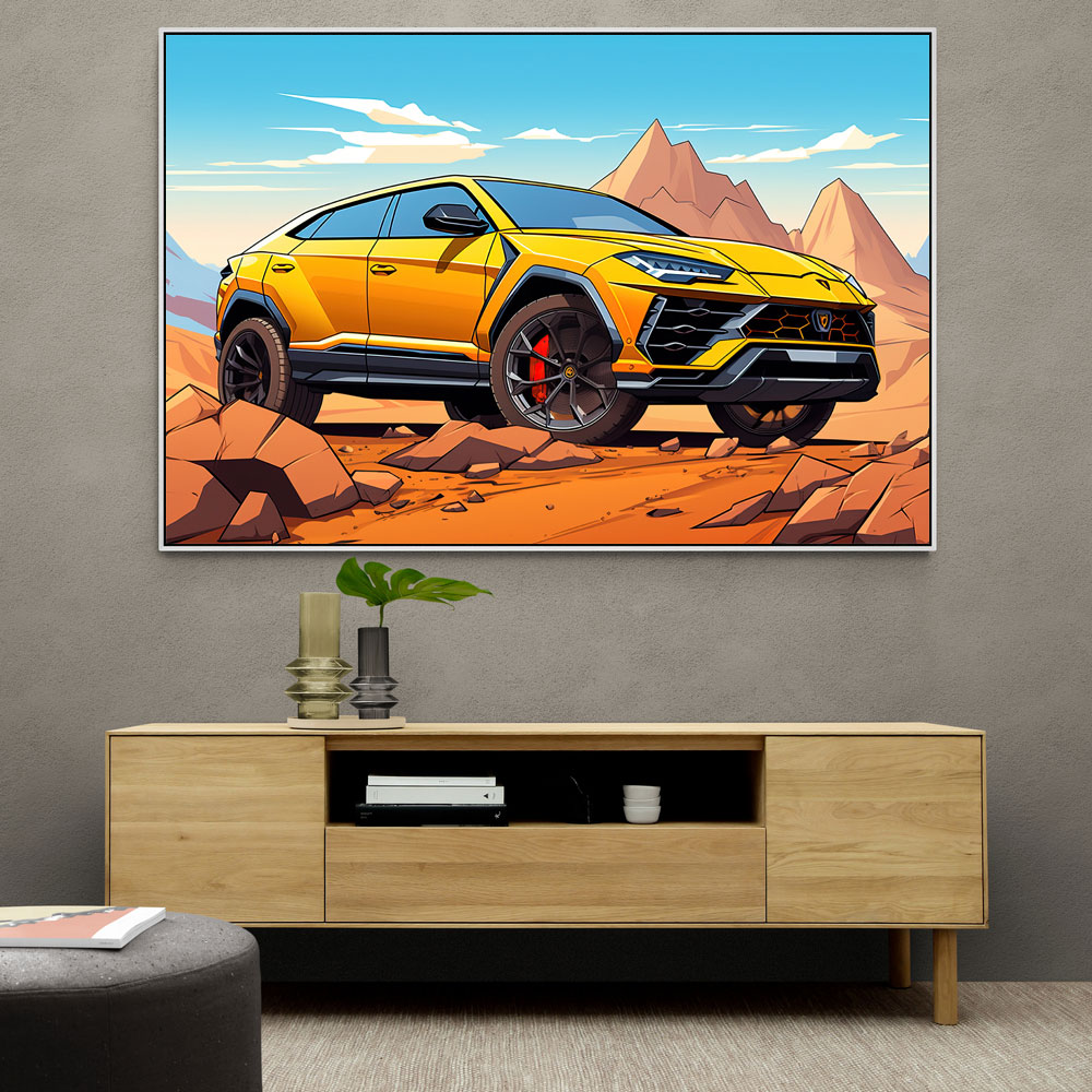 Lamborghini Urus Cartoon Style 2 Wall Art Lamborghini Urus Cartoon Style 2 Wall Art