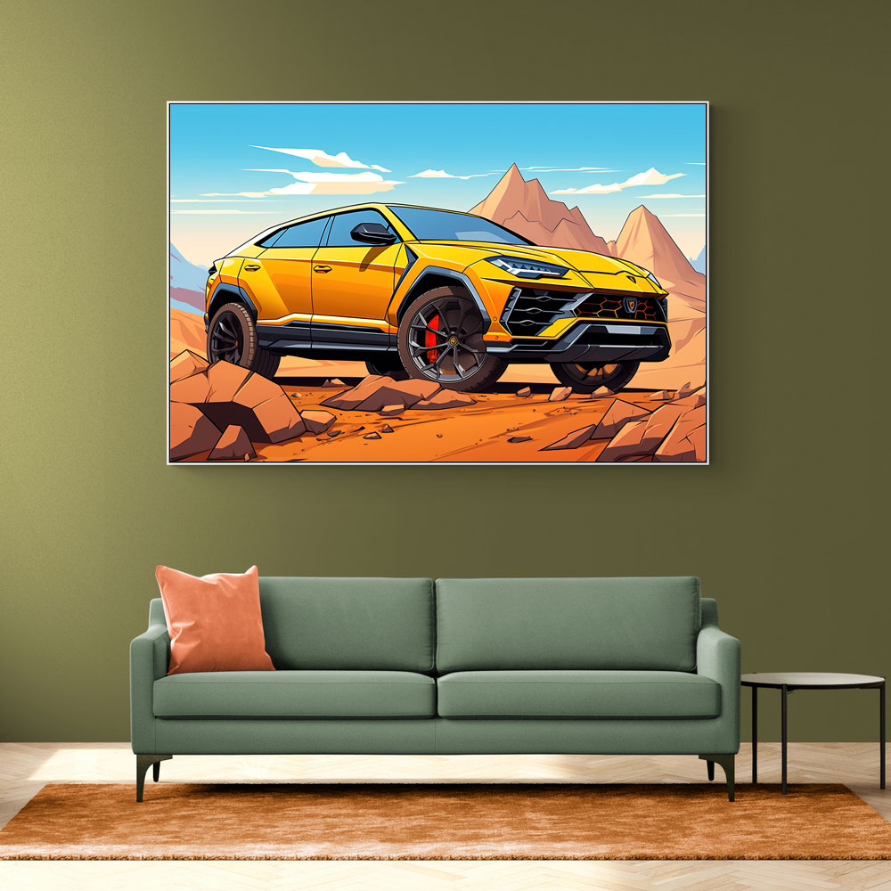 Lamborghini Urus Cartoon Style 2 Wall Art Lamborghini Urus Cartoon Style 2 Wall Art