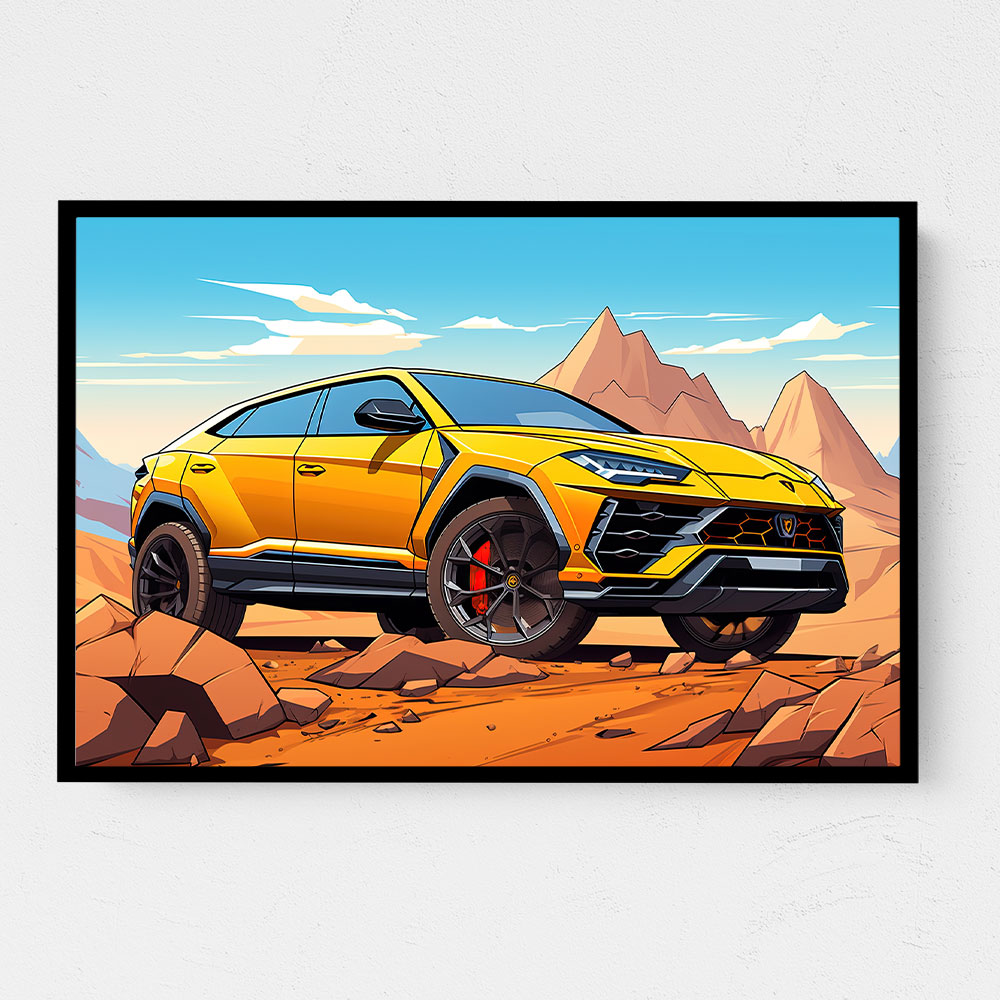 Lamborghini Urus Cartoon Style 2 Wall Art Lamborghini Urus Cartoon Style 2 Wall Art