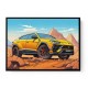 Lamborghini Urus Cartoon Style 2 Wall Art