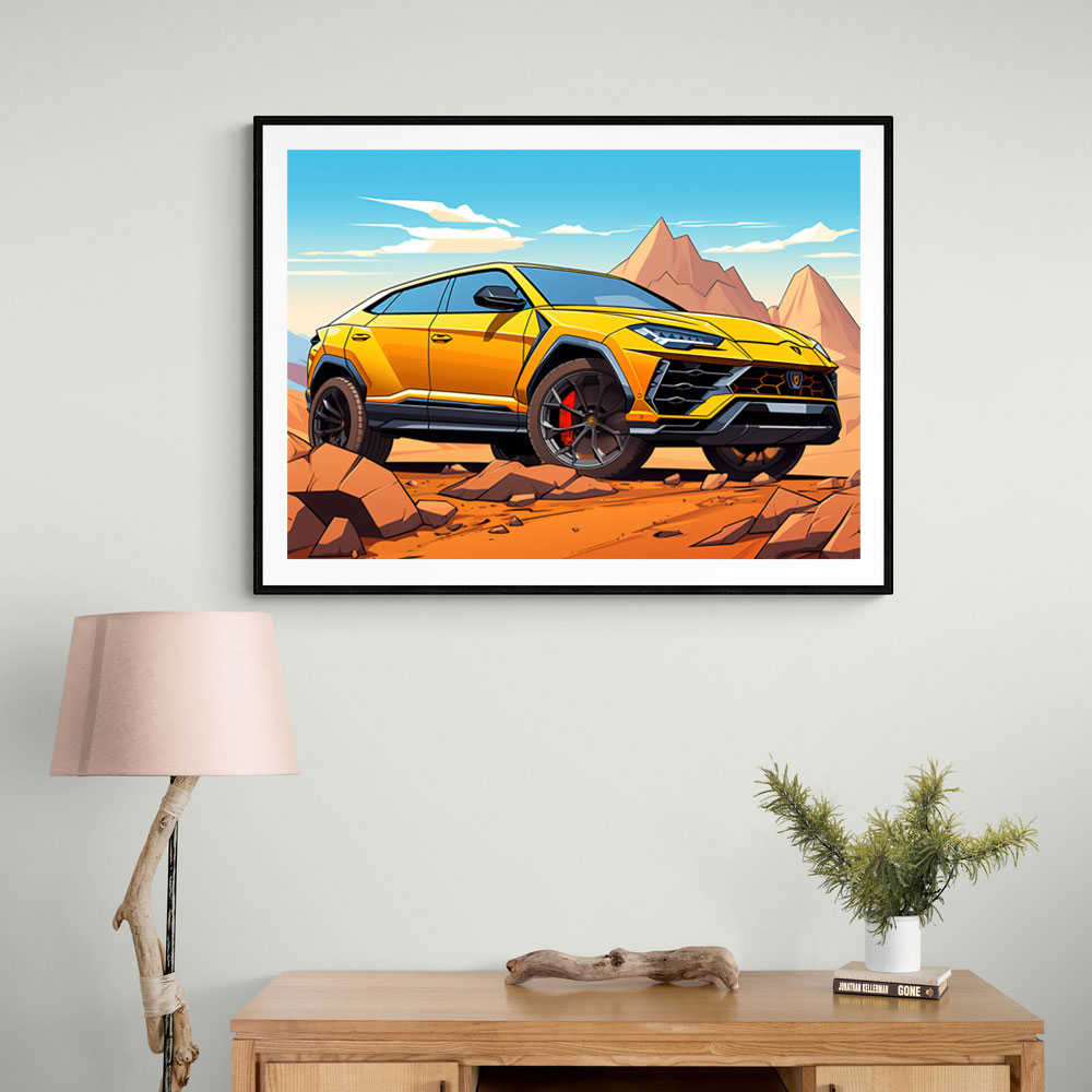 Lamborghini Urus Cartoon Style 2 Wall Art Lamborghini Urus Cartoon Style 2 Wall Art