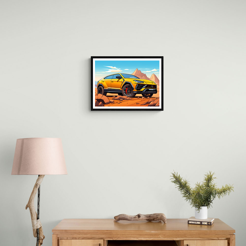 Lamborghini Urus Cartoon Style 2 Wall Art Lamborghini Urus Cartoon Style 2 Wall Art
