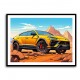 Lamborghini Urus Cartoon Style 2 Wall Art