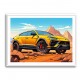 Lamborghini Urus Cartoon Style 2 Wall Art