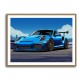 Porsche 911 GT3 RS Cartoon Style Wall Art