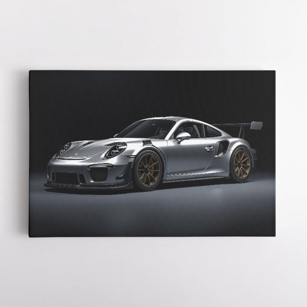 Porsche 911 GT2 Silver Wall Art