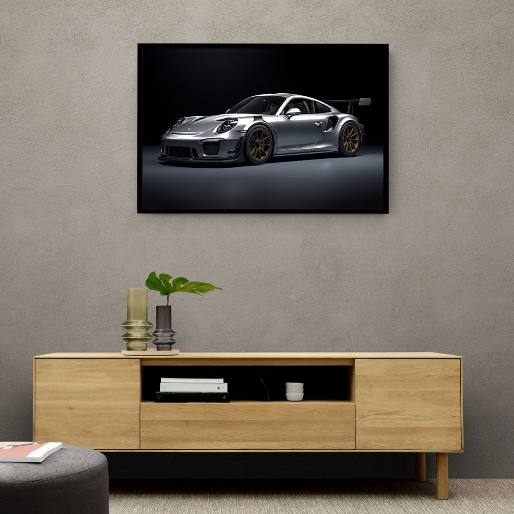 Porsche 911 GT2 Silver Wall Art Porsche 911 GT2 Silver Wall Art
