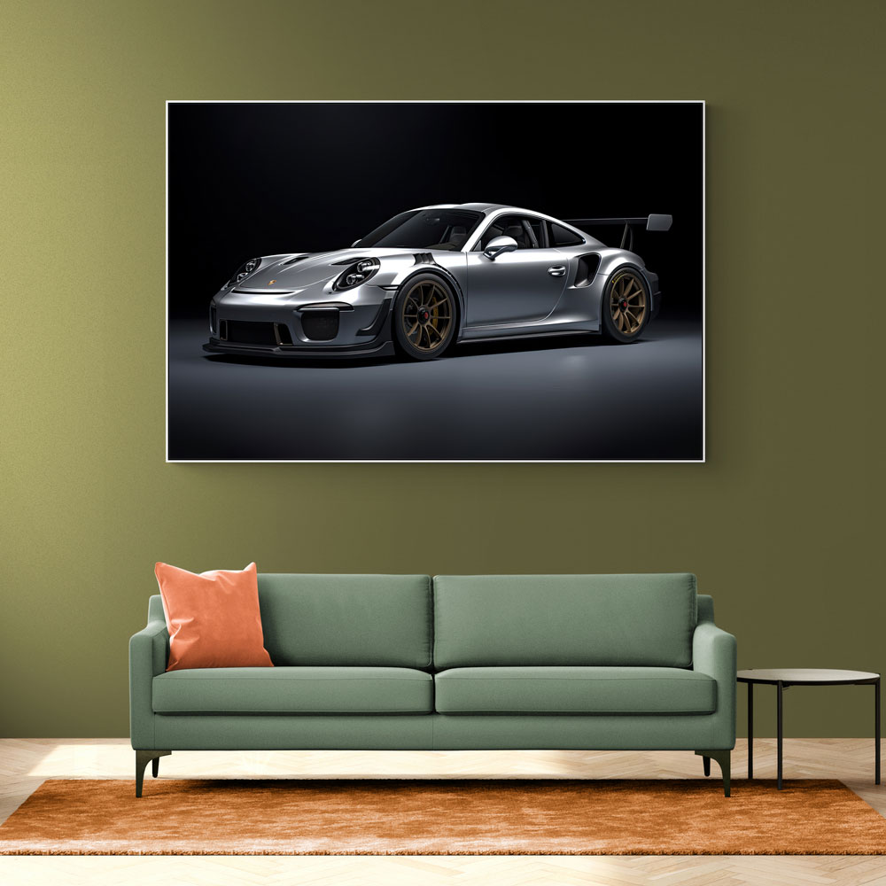 Porsche 911 GT2 Silver Wall Art Porsche 911 GT2 Silver Wall Art