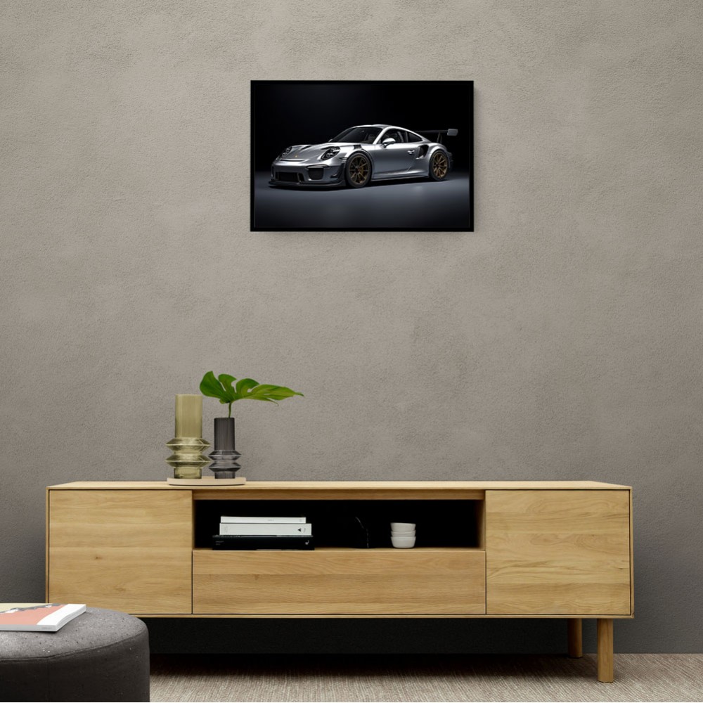 Porsche 911 GT2 Silver Wall Art Porsche 911 GT2 Silver Wall Art