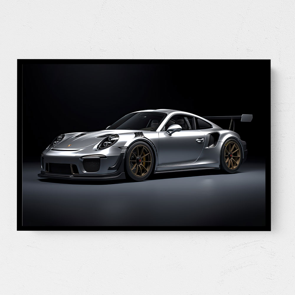 Porsche 911 GT2 Silver Wall Art Porsche 911 GT2 Silver Wall Art