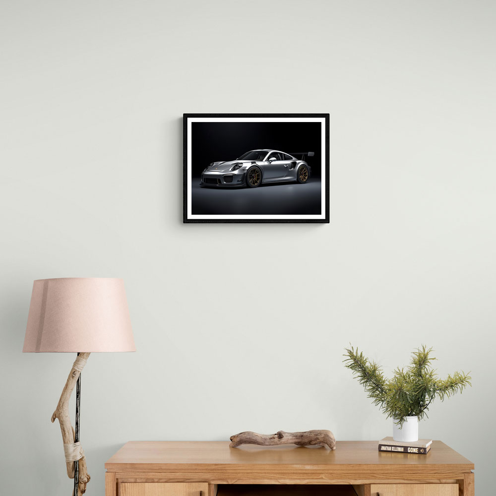 Porsche 911 GT2 Silver Wall Art Porsche 911 GT2 Silver Wall Art