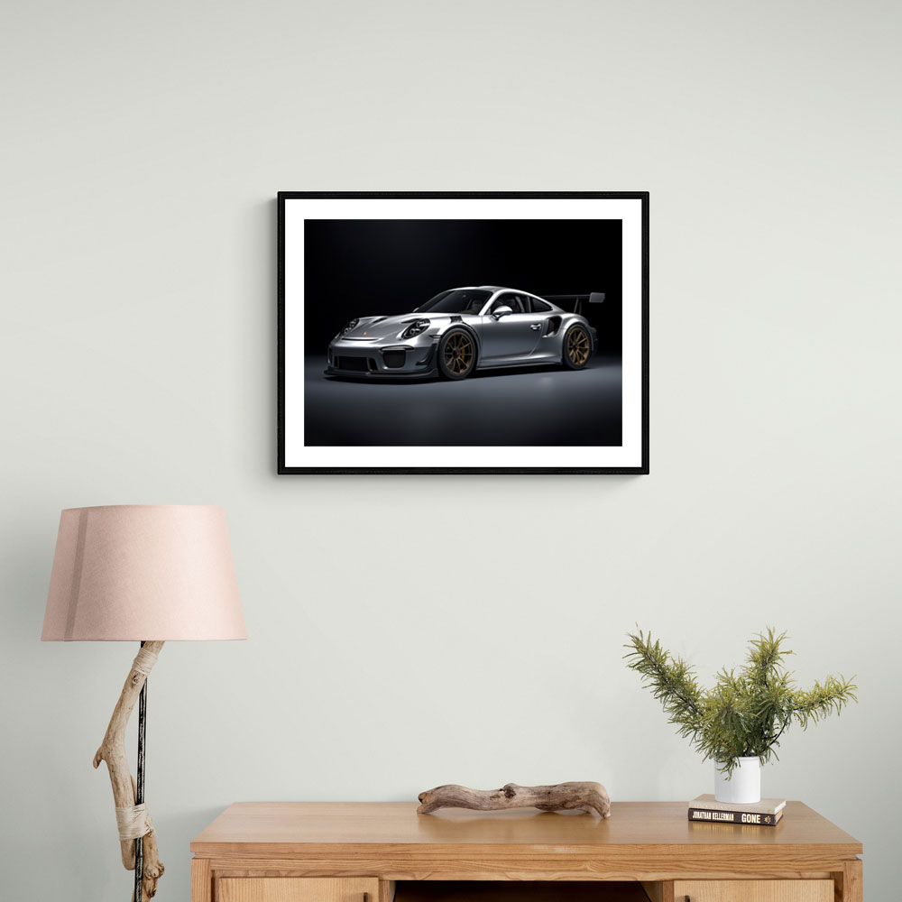 Porsche 911 GT2 Silver Wall Art Porsche 911 GT2 Silver Wall Art