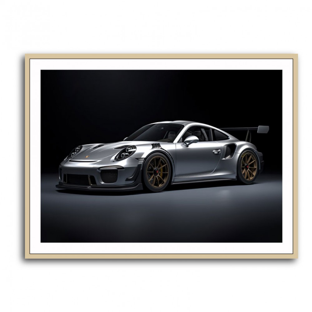 Porsche 911 GT2 Silver Wall Art Porsche 911 GT2 Silver Wall Art
