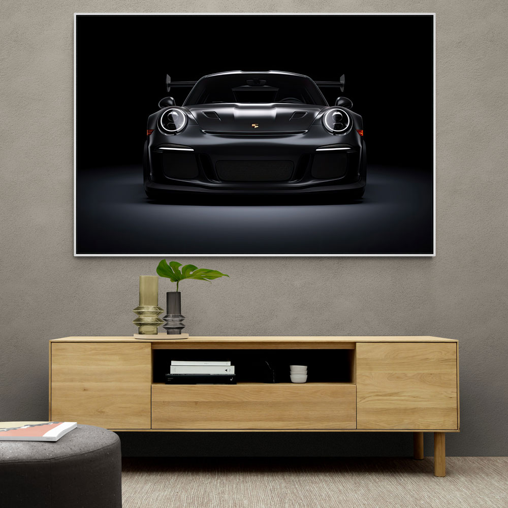 Porsche 911 GT3 RS Black Wall Art