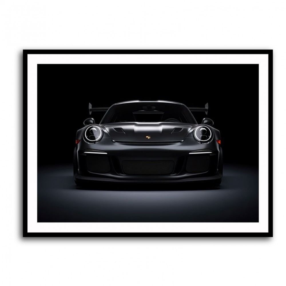 Porsche 911 GT3 RS Black Wall Art