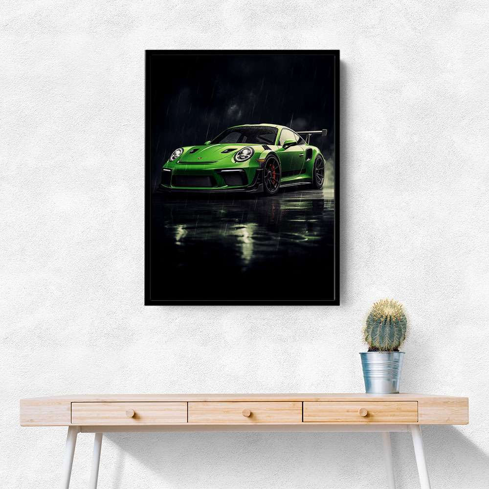 Green Porsche 911 GT3 
