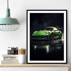 Green Porsche 911 GT3 