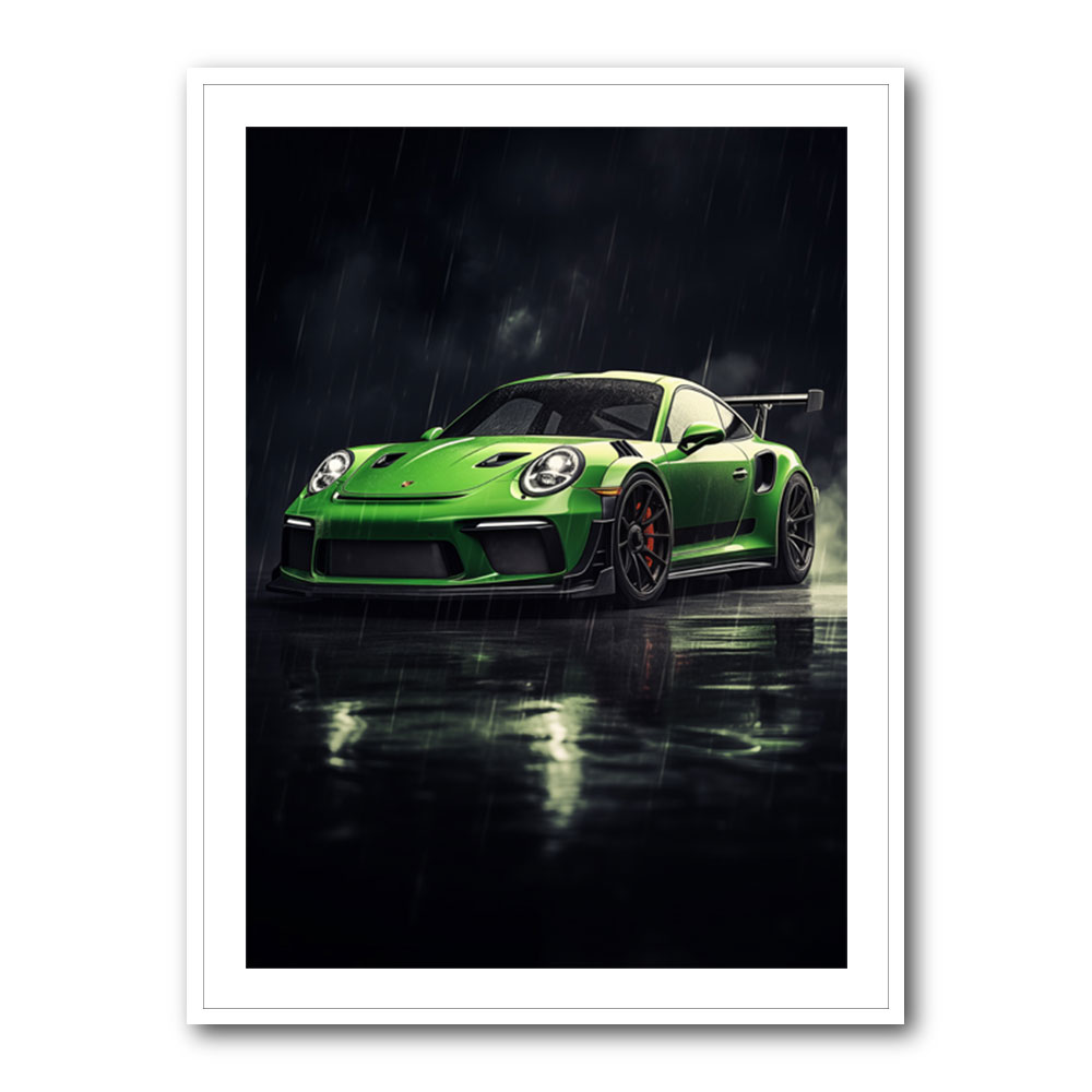 Green Porsche 911 GT3 