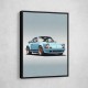 Porsche 911 Blue Retro