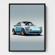 Porsche 911 Blue Retro