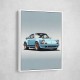 Porsche 911 Blue Retro