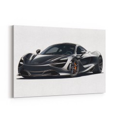 McLaren 720s Black Illustration Style Wall Art