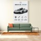 AMG One Silver Hypercar Stats Art Print  