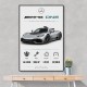 AMG One Silver Hypercar Stats Art Print  