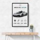 AMG One Silver Hypercar Stats Art Print  