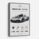 AMG One Silver Hypercar Stats Art Print  