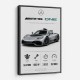 AMG One Silver Hypercar Stats Art Print  
