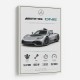 AMG One Silver Hypercar Stats Art Print  