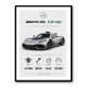 AMG One Silver Hypercar Stats Art Print  