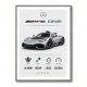 AMG One Silver Hypercar Stats Art Print  