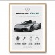 AMG One Silver Hypercar Stats Art Print  