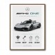 AMG One Silver Hypercar Stats Art Print  
