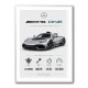AMG One Silver Hypercar Stats Art Print  