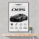 Aston Martin DBS Gray Supercar Wall Art