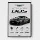 Aston Martin DBS Gray Supercar Wall Art